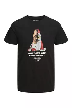 Футболка мужская Jack & Jones с принтом, черный