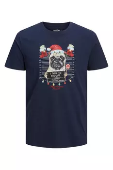 Футболка мужская Jack & Jones с принтом, синий