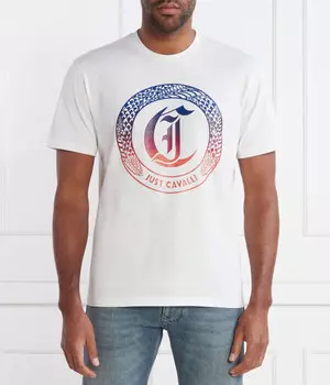 Футболка мужская Just Cavalli с принтом, белый