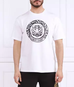 Футболка мужская Just Cavalli с тигром, белый