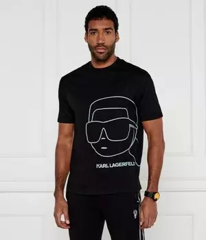 Футболка мужская Karl Lagerfeld с фирменным принтом, черный