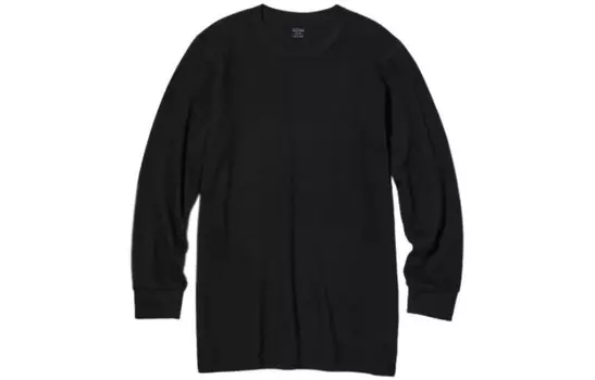 Футболка мужская классическая черная Uniqlo, черный