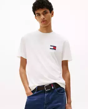Футболка мужская классического кроя с коротким рукавом Tommy Jeans, белый