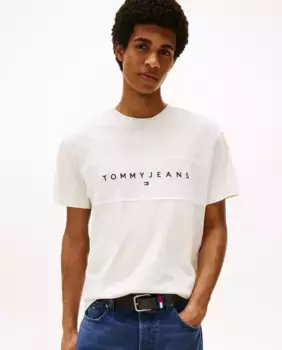 Футболка мужская классического кроя с коротким рукавом Tommy Jeans, бежевый