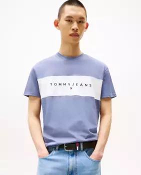 Футболка мужская классического кроя с коротким рукавом Tommy Jeans, синий