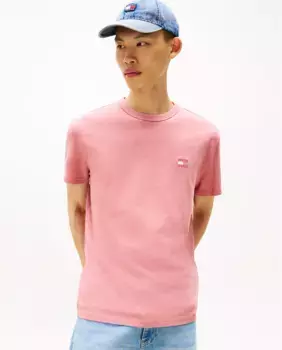 Футболка мужская классического кроя с коротким рукавом Tommy Jeans, розовый