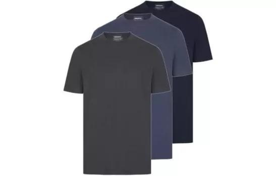 Футболка мужская комплект из 3 шт. Синий + Темно-синий + Серый Maison Margiela, серый