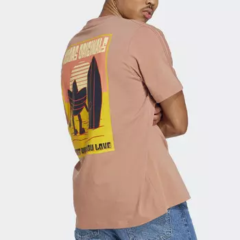 Футболка мужская коричневая Adidas Originals, коричневый