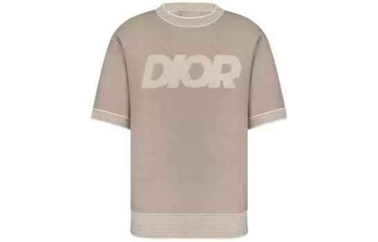 Футболка мужская коричневая Dior, коричневый