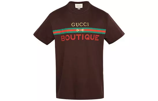 Футболка мужская коричневая Gucci, коричневый