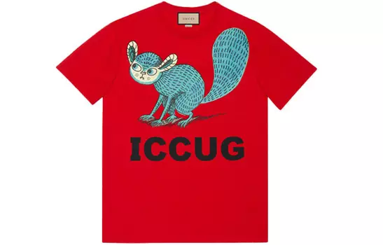 Футболка мужская красная Gucci, красный