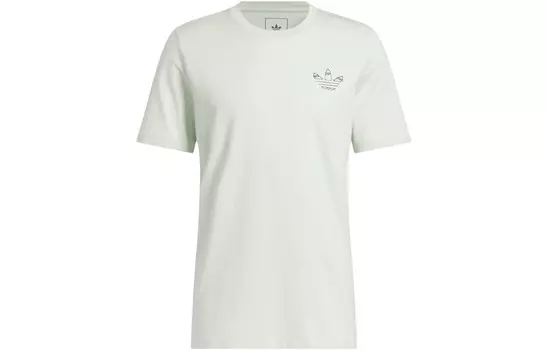 Футболка мужская льняная зеленая Adidas Originals, зеленый