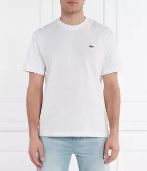Футболка мужская Lacoste базовая с логотипом бренда, белый