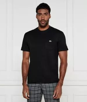 Футболка мужская Lacoste классического кроя, черный