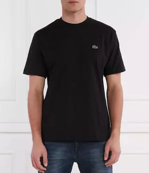 Футболка мужская Lacoste классического кроя, черный