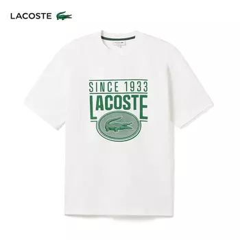 Футболка мужская Lacoste с короткими рукавами и цветными блоками, синий