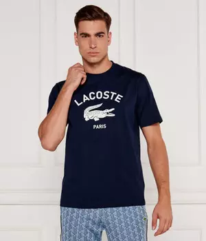 Футболка мужская Lacoste с крокодилом, синий
