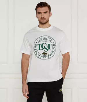 Футболка мужская Lacoste с принтом, белый