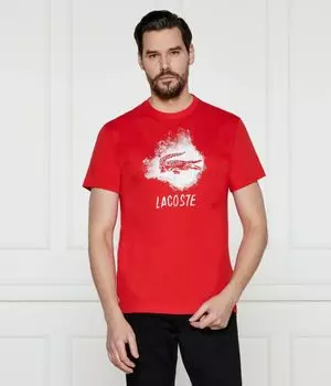 Футболка мужская Lacoste с рисунком, красный