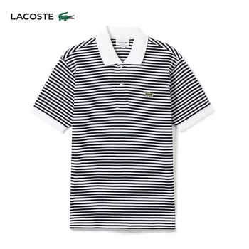 Футболка мужская Lacoste в полоску, черный