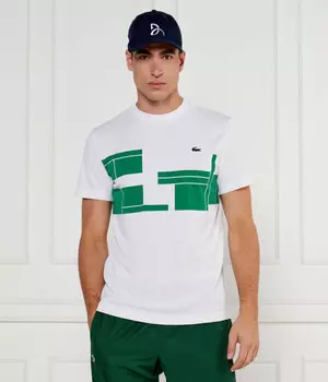 Футболка мужская Lacoste x Новак Джокович с принтом, белый