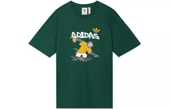 Футболка мужская лесная зеленая Adidas Originals, зеленый