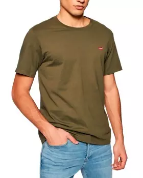 Футболка мужская Levis однотонная, зеленый