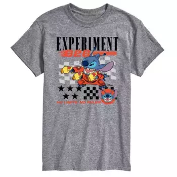 Футболка мужская Lilo & Stitch с принтом "Эксперимент 626" Disney, серый