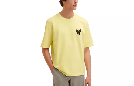 Футболка мужская лимонадного цвета Hermes, цвет Lemonade color