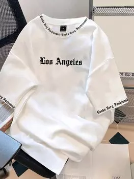 Футболка мужская Manfinity EMRG с принтом алфавита, белый