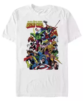 Футболка мужская Marvel Classic Comics Super Heroes Secret Wars Cover с коротким рукавом Fifth Sun, белый