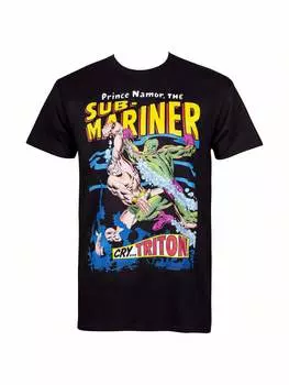 Футболка мужская Marvel Prince Namor с обложкой комикса, черный