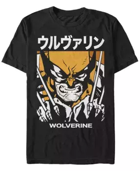 Футболка мужская Marvel "X-Men Wolverine Kanji Comic Poster" с коротким рукавом Fifth Sun, черный