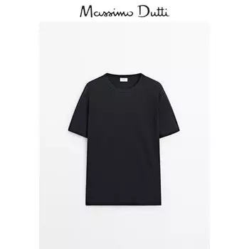 Футболка мужская Massimo Dutti с короткими рукавами, темно-синий