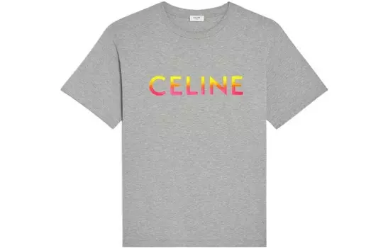 Футболка мужская меланжевая серая Celine, серый