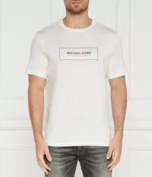 Футболка мужская Michael Kors хлопковая с логотипом, белый