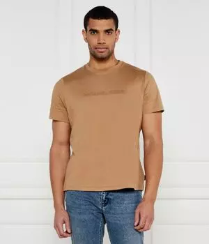 Футболка мужская Michael Kors с вышитым логотипом, коричневый
