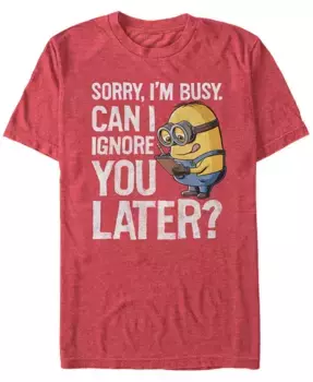 Футболка мужская Minions "Can I Ignore You Later" с коротким рукавом Fifth Sun, красный