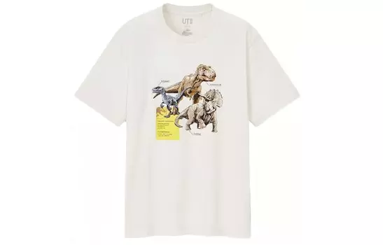 Футболка мужская молочно-белая Uniqlo, слоновая кость