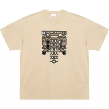 Футболка мужская мягкая желто-коричневая Burberry, коричневый