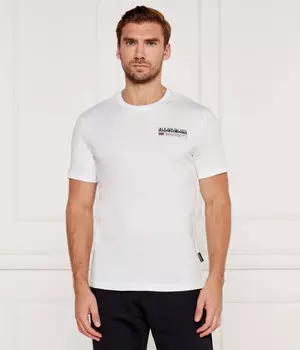 Футболка мужская Napapijri с логотипом бренда, белый