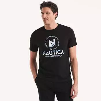 Футболка мужская Nautica Ocean Challenge с графическим принтом, цвет true black