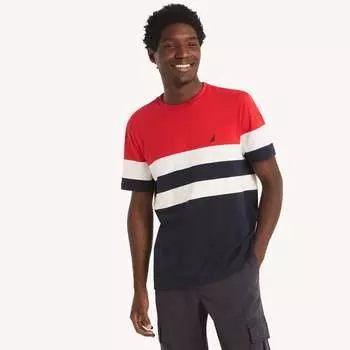 Футболка мужская Nautica Pieced, цвет pompeii red