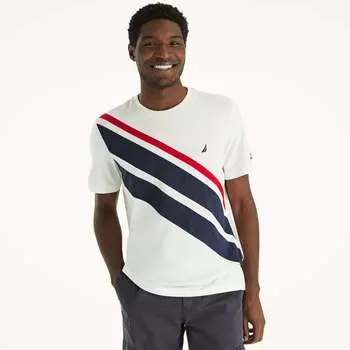 Футболка мужская Nautica с круглым вырезом, цвет bright white