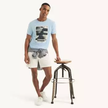 Футболка мужская Nautica Sustainably Crafted Sailing Division с графикой, цвет sky blue pantone 14-4318