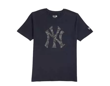 Футболка мужская New Era MLB New York Yankees Paisley Elements S/S Navy 12852908