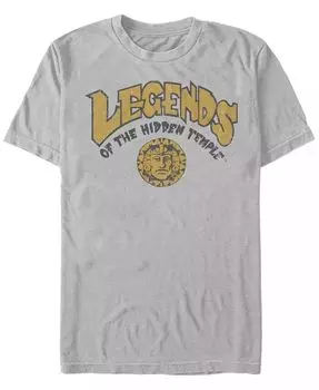 Футболка мужская Nickelodeon Legends of the Hidden Temple Retro Logo с коротким рукавом Fifth Sun, серебряный