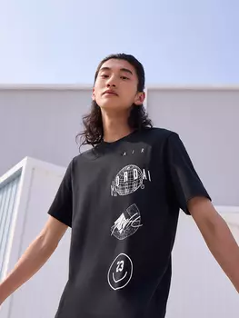 Футболка мужская Nike Jordan, черный / белый