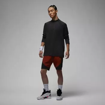 Футболка мужская Nike Jordan Dri-Fit с длинными рукавами, темно-серый / черный