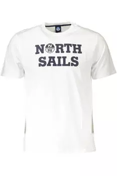 Футболка мужская North Sails хлопковая с фирменным принтом, белый
